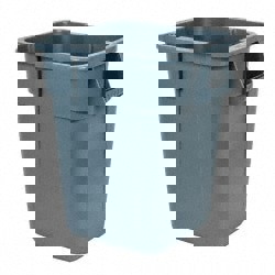 Square Brute Container, 40 gal, Polyethylene, Gray